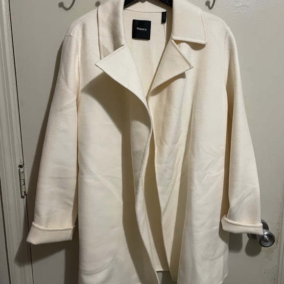 Theory Open Front Coat in Double-Face Wool-Cashmere - Picture 2 of 5